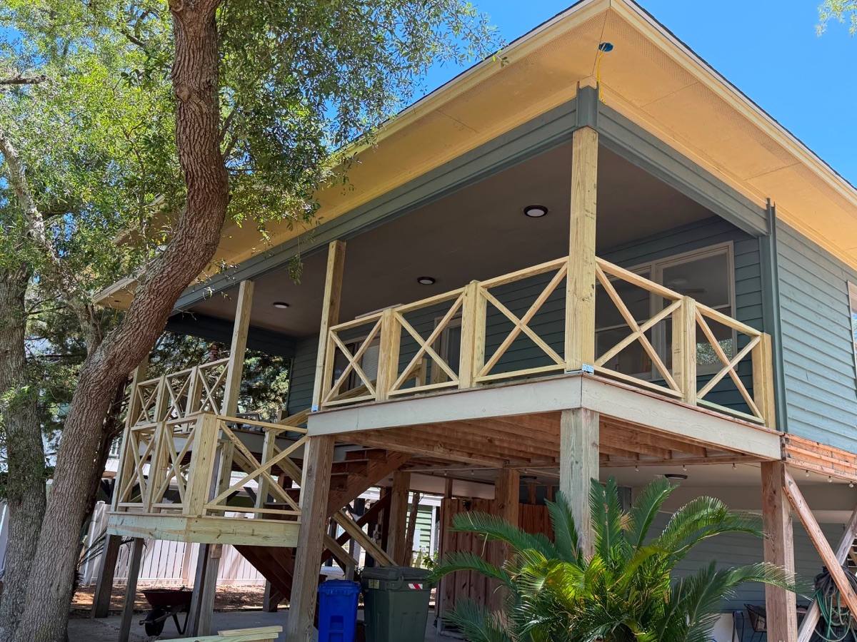 Elevated deck rebuild by JMO Construction LLC